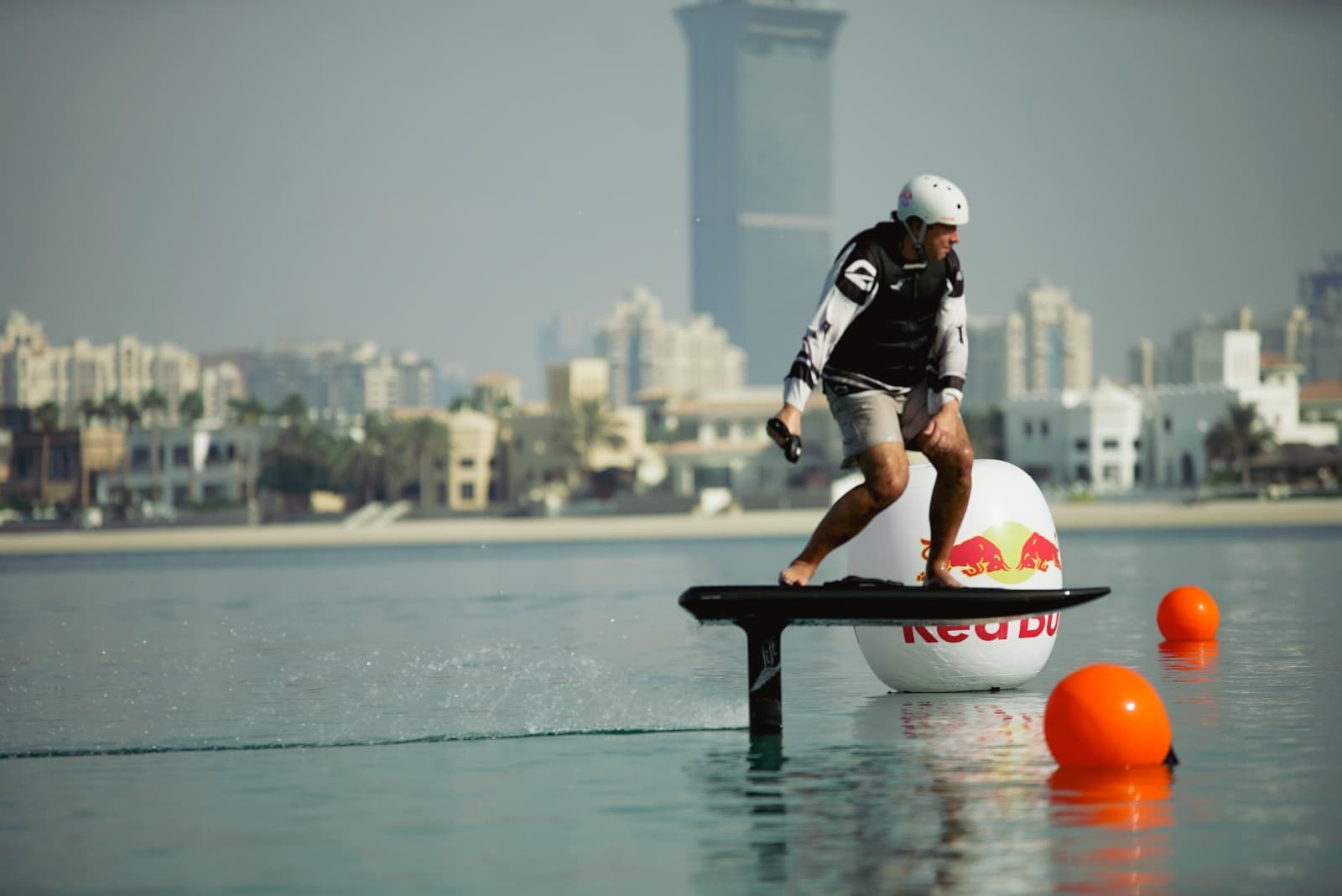 E-foil racers on the water in Dubai